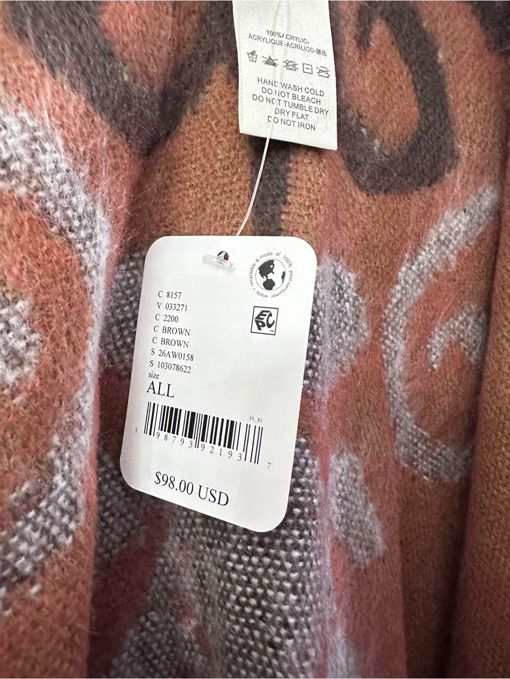 NWT Free People Rown Printed Duster in Brown